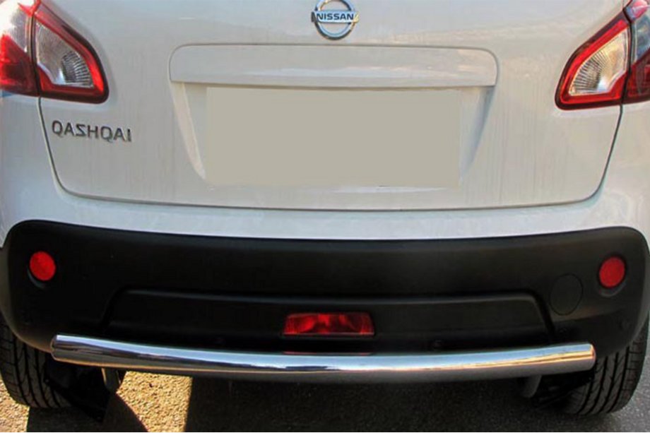 Nissan Qashqai 2010–2014 Ravna zadnja zaščitna cev (nerjavno jeklo) Image