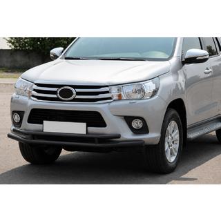Sprednji zaščitni lok ST018 Black (nerjavno jeklo) Toyota Hilux 2015– fotografija 1