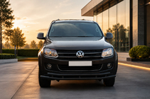 Volkswagen Amarok 2010–2022 Sprednji zaščitni lok ST018-2 Black (nerjaveče jeklo) fotografija 1