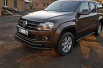 Volkswagen Amarok 2010–2022 Sprednji zaščitni lok ST018-2 Black (nerjaveče jeklo) fotografija 2