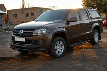 Volkswagen Amarok 2010–2022 Sprednji zaščitni lok ST018-2 Black (nerjaveče jeklo) fotografija 3