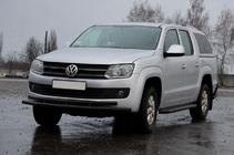 Volkswagen Amarok 2010–2022 Sprednji zaščitni lok ST018-2 Black (nerjaveče jeklo) fotografija 4