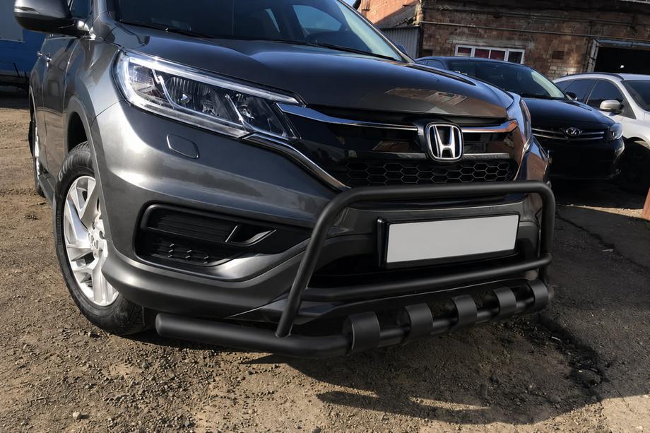 Honda CRV 2012–2016 Sprednji zaščitni lok WT003-ST-V2 Black (nerjavno jeklo) Image