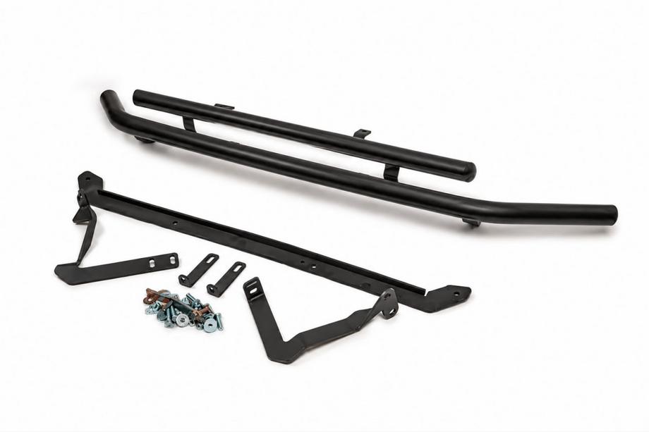 Volkswagen Caddy 2010–2015 Sprednji dvojni zaščitni lok 60/48 mm, črn (nerjavno jeklo) Fotografija 2
