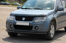 Suzuki Grand Vitara 2005–2017 Sprednji dvojni zaščitni lok 60/42 mm črn (nerjavno jeklo) fotografija 2