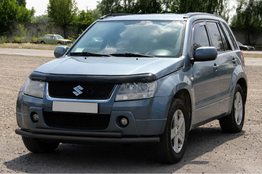 Suzuki Grand Vitara 2005–2017 Sprednji dvojni zaščitni lok 60/42 mm črn (nerjavno jeklo) Image