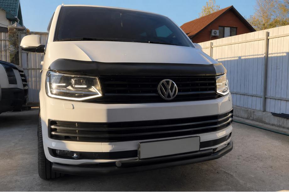 Volkswagen T6 2015–2024 Sprednji dvojni zaščitni lok ST011 Black (nerjavno jeklo) Fotografija 1