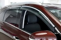 Lexus LS 2007–2017 Vetrni deflektorji oken s kromirano letvijo Long (HIC, 4 kosi) fotografija 1