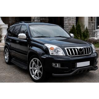 Sprednji zaščitni lok ST011 Black (nerjaveče jeklo) Toyota Land Cruiser Prado 120 2002–2009