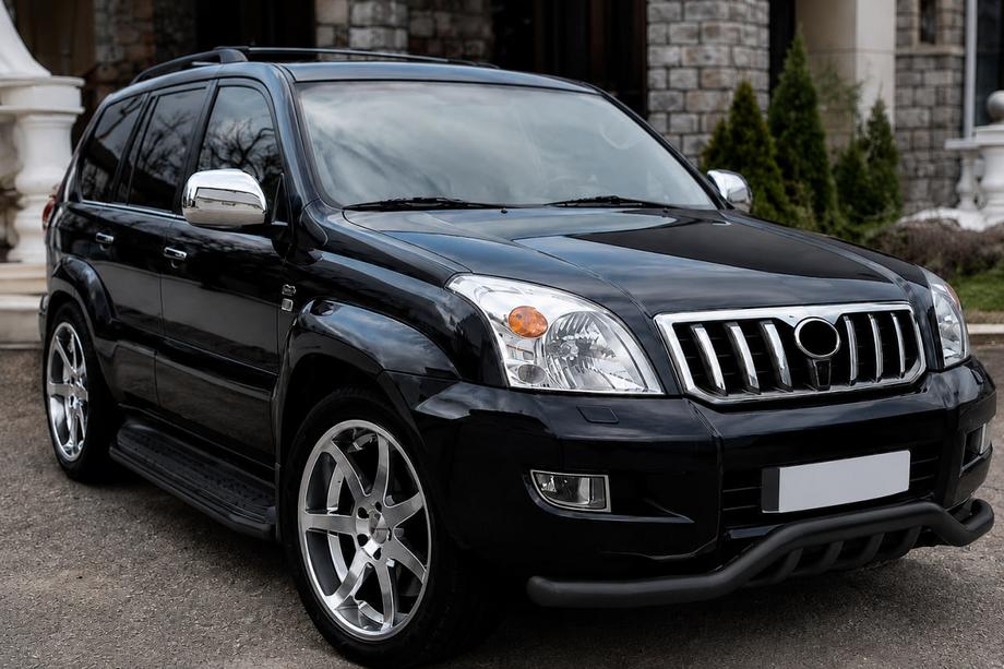 Toyota Land Cruiser Prado 120 2002–2009 Sprednji zaščitni lok ST011 Black (nerjaveče jeklo) Image