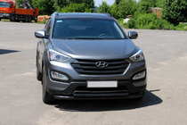 Hyundai Santa Fe 3 2012–2018 Sprednji zaščitni lok ST014 Black (nerj.) fotografija 3