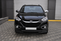 Hyundai IX-35 2010–2015 Sprednji zaščitni lok ST014-1 Black (nerjavno jeklo) fotografija 2