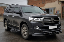 Toyota Land Cruiser 200 2007–2021 Sprednja zaščitna cev ST015 Black (2015+, nerjavno jeklo) fotografija 2