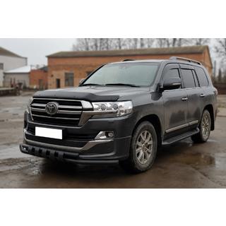 Sprednja zaščitna cev ST015 Black (2015+, nerjavno jeklo) Toyota Land Cruiser 200 2007–2021 fotografija 3