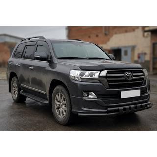 Sprednja zaščitna cev ST015 Black (2015+, nerjavno jeklo) Toyota Land Cruiser 200 2007–2021 fotografija 2