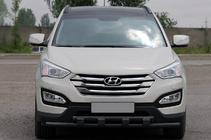 Hyundai Santa Fe 3 2012–2018 Prednji zaščitni lok ST015 Black (nerjaveče jeklo) fotografija 1