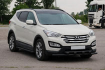 Hyundai Santa Fe 3 2012–2018 Prednji zaščitni lok ST015 Black (nerjaveče jeklo) fotografija 3