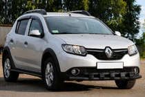 Dacia Sandero 2013–2020 Prednji zaščitni lok ST015 Black (nerjaveče jeklo) fotografija 3