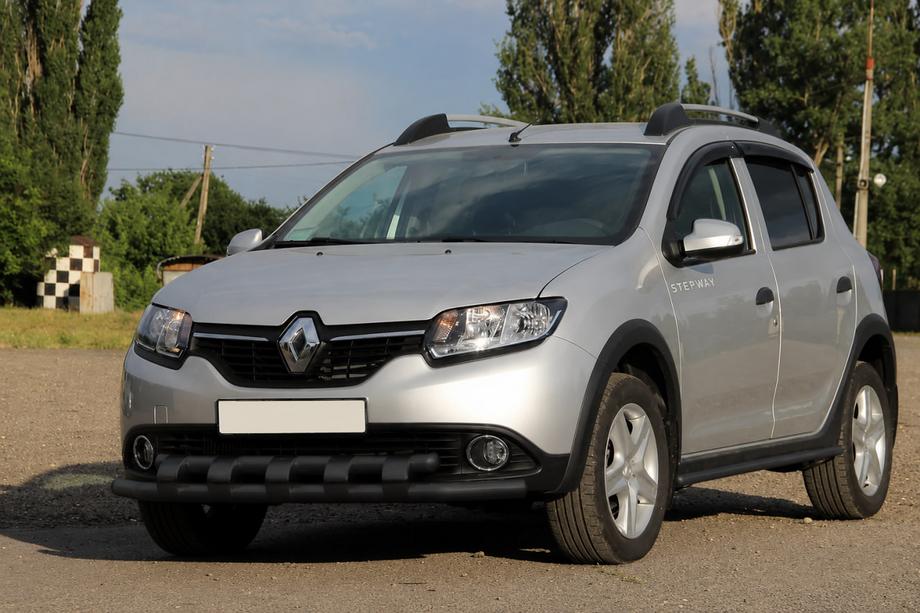 Dacia Sandero 2013–2020 Prednji zaščitni lok ST015 Black (nerjaveče jeklo) Image