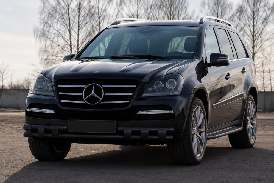Mercedes GL class X164 2006–2012 Prednji zaščitni lok ST015 Black (nerjaveče jeklo) Image