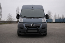 Fiat Ducato 2006–2025 Sprednji zaščitni lok ST019 Black (nerjaveče jeklo) fotografija 1