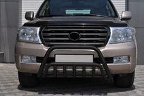 Toyota Land Cruiser 200 2007–2021 Sprednji zaščitni lok WT002 Black (nerjaveče jeklo) fotografija 1