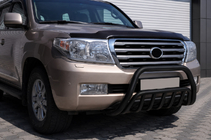 Toyota Land Cruiser 200 2007–2021 Sprednji zaščitni lok WT002 Black (nerjaveče jeklo) fotografija 2