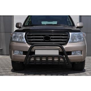 Sprednji zaščitni lok WT002 Black (nerjaveče jeklo) Toyota Land Cruiser 200 2007–2021 fotografija 1
