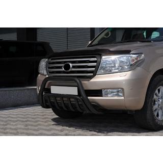 Sprednji zaščitni lok WT002 Black (nerjaveče jeklo) Toyota Land Cruiser 200 2007–2021 fotografija 3