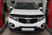 Kia Sorento II XM 2009–2014 Sprednja spodnja zaščitna cev Black (nerjavno jeklo) fotografija 1