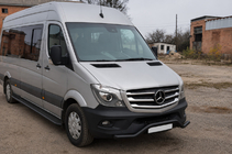 Mercedes Sprinter W906 2006–2018 Sprednja spodnja zaščitna cev MBSP.07.F3-04.6 Black (nerjaveče jeklo) fotografija 2