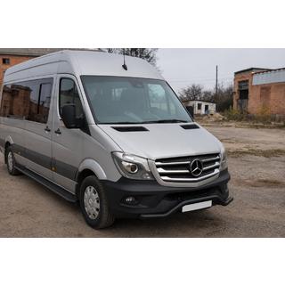 Sprednja spodnja zaščitna cev MBSP.07.F3-04.6 Black (nerjaveče jeklo) Mercedes Sprinter W906 2006–2018 fotografija 2