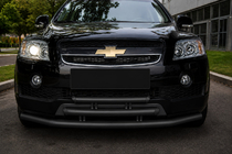 Chevrolet Captiva 2006–2019 Sprednja trojna zaščitna cev Black (nerjaveče jeklo) fotografija 1