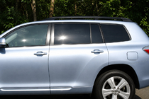 Toyota Highlander 2008–2013 Strešne tirnice črne OEM (aluminij) fotografija 1