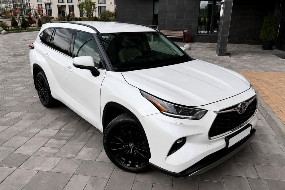 Toyota Highlander 2019– Črne OEM strešne sani (ABS plastika) Image