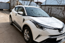 Toyota C-HR 2016–2023 Integrirani strešni nosilci sivi OEM (ABS plastika, montaža z lepilom) fotografija 5