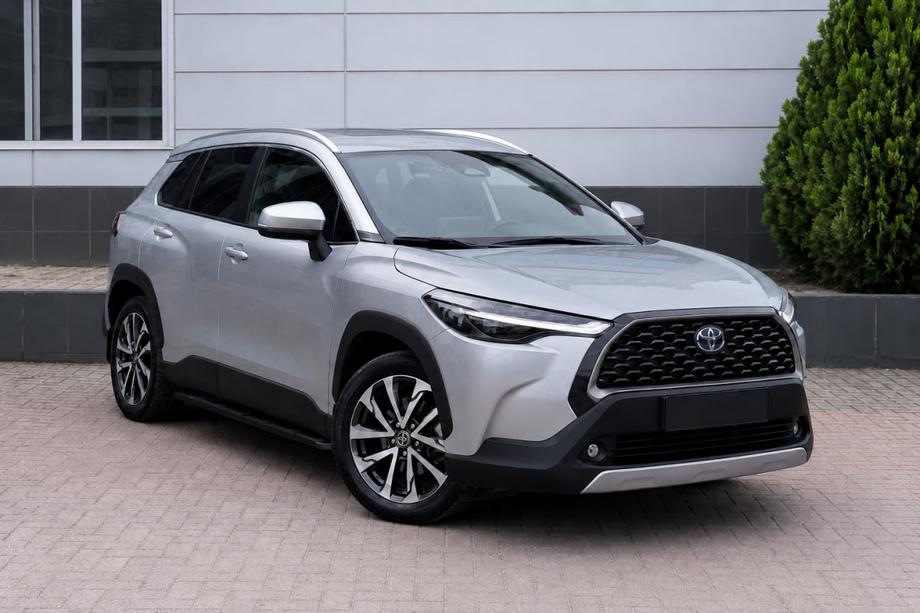 Toyota Corolla Cross 2020– Integrirane strešne letve sive OEM (aluminij) Image