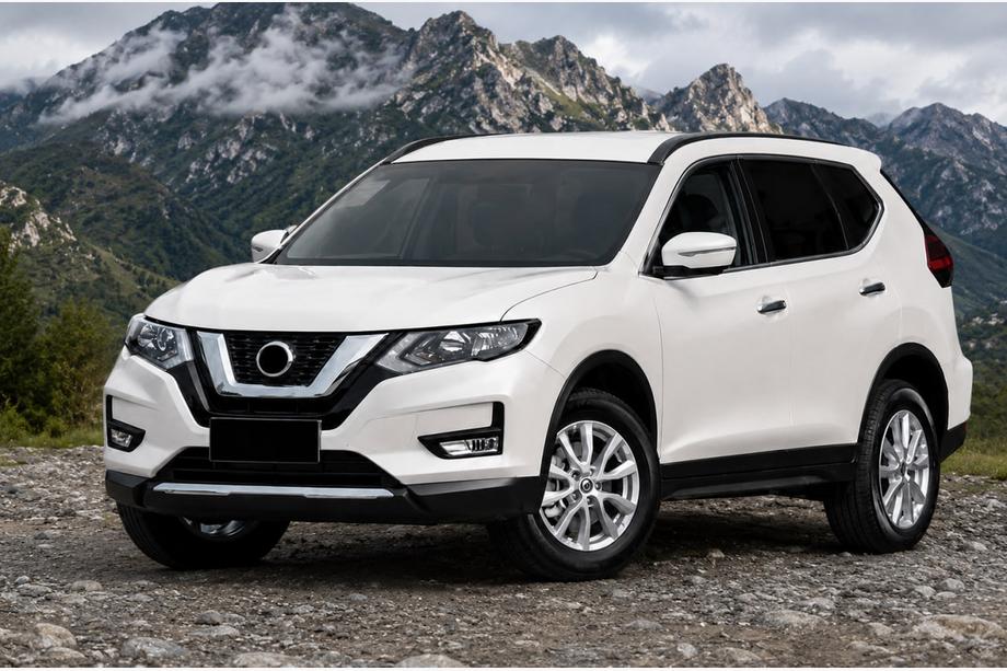 Nissan X-trail T32/Rogue 2014–2021 Integrirane strešne sani črne OEM (za X-trail, aluminij, montaža z lepljenjem) Image