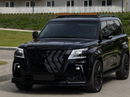 Nissan Patrol Y62 2010–2024 Črne strešne letve (aluminij) fotografija 2