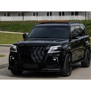 Črne strešne letve (aluminij) Nissan Patrol Y62 2010–2024 fotografija 2