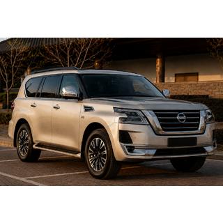 Črne strešne letve (aluminij) Nissan Armada 2016–2024