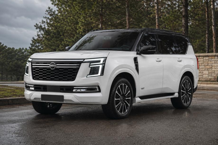 Nissan Patrol Y63 2025– Integrirani strešni nosilci črni OEM (aluminij) Image