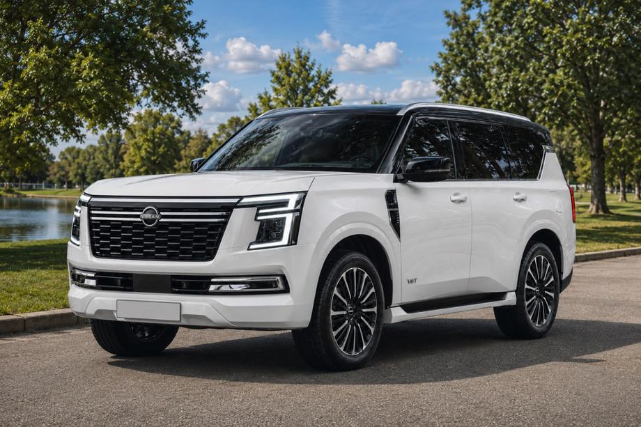 Nissan Patrol Y63 2025– Integrirani strešni relingi sivi OEM (ABS plastika) Image