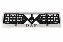 DAF Kromiran okvir registrske tablice (1 kos, nerjaveče jeklo) fotografija 1