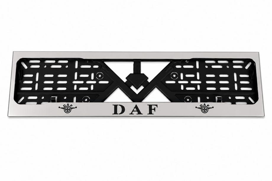 DAF Kromiran okvir registrske tablice (1 kos, nerjaveče jeklo) Image