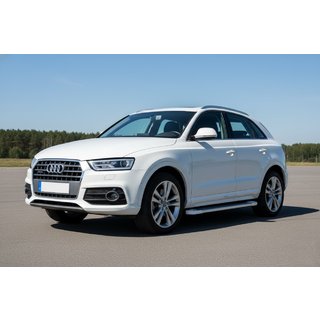 Bočne stopnice Allmond White (2 kosa, aluminij) Audi Q3 2011–2019 fotografija 1