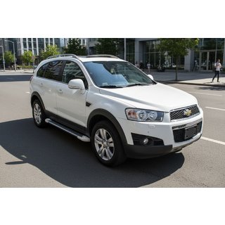 Bočne stopnice Allmond White (2 kosa, aluminij) Chevrolet Captiva 2006–2019 fotografija 1