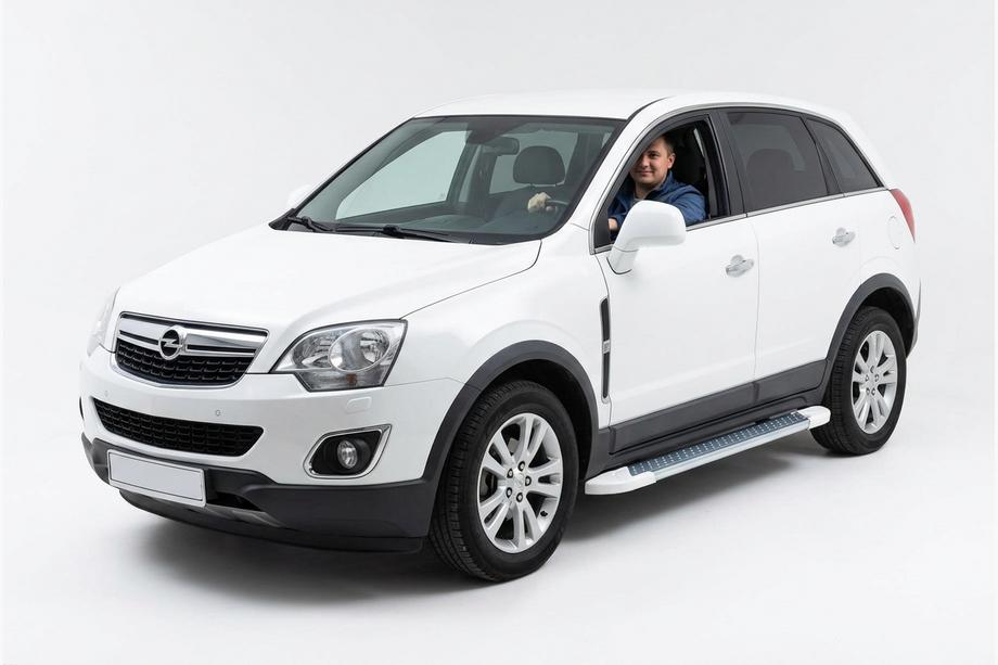 Opel Antara 2006–2017 Bočne stopnice Allmond White (2 kosa, aluminij) Image