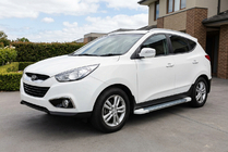 Hyundai IX-35 2010–2015 Bočne stopnice Allmond White (2 kosa, aluminij) fotografija 1