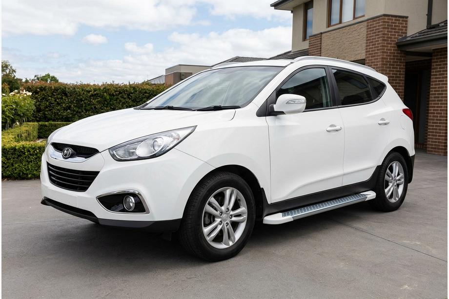Hyundai IX-35 2010–2015 Bočne stopnice Allmond White (2 kosa, aluminij) Image